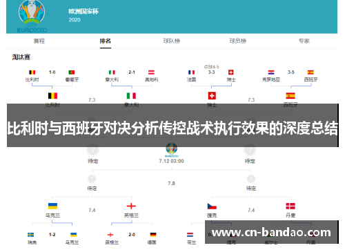 比利时与西班牙对决分析传控战术执行效果的深度总结